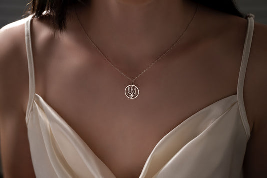 Circle Necklace with Trident