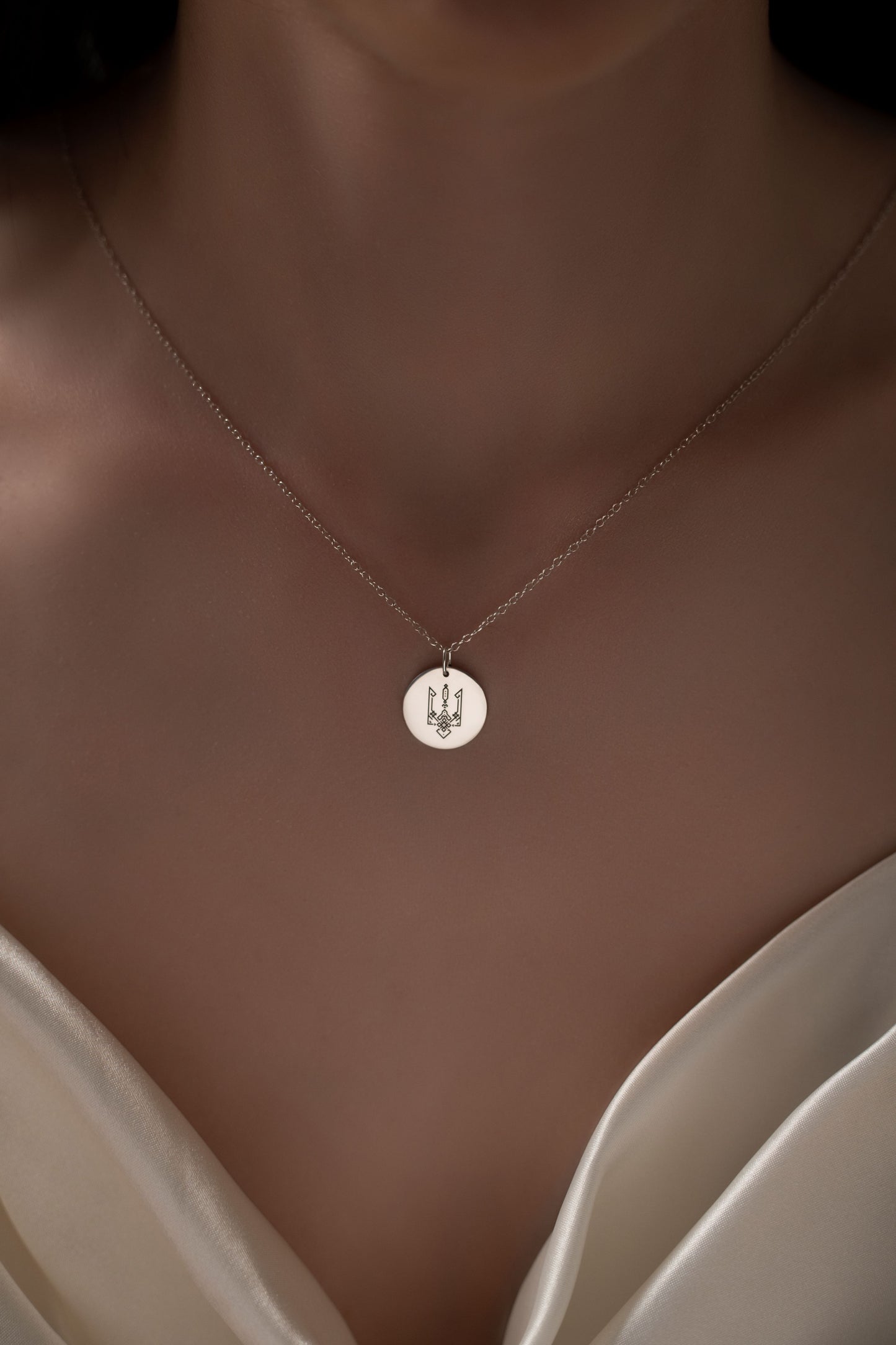 Coin Necklace with Trident