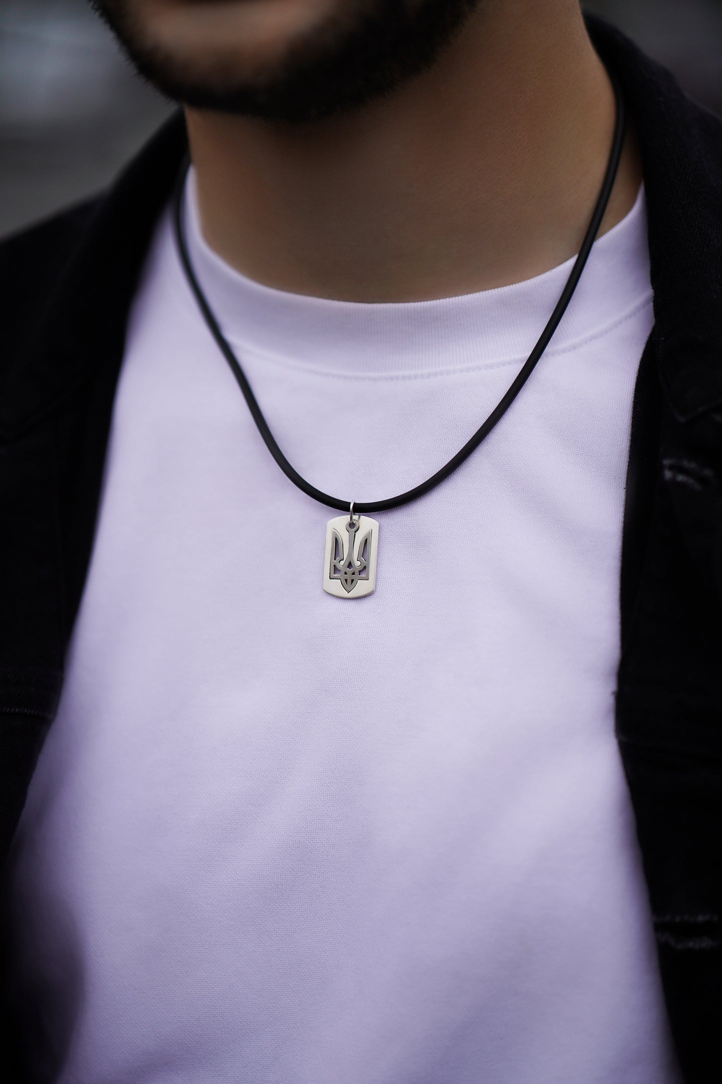 Men's Trident Token Necklace