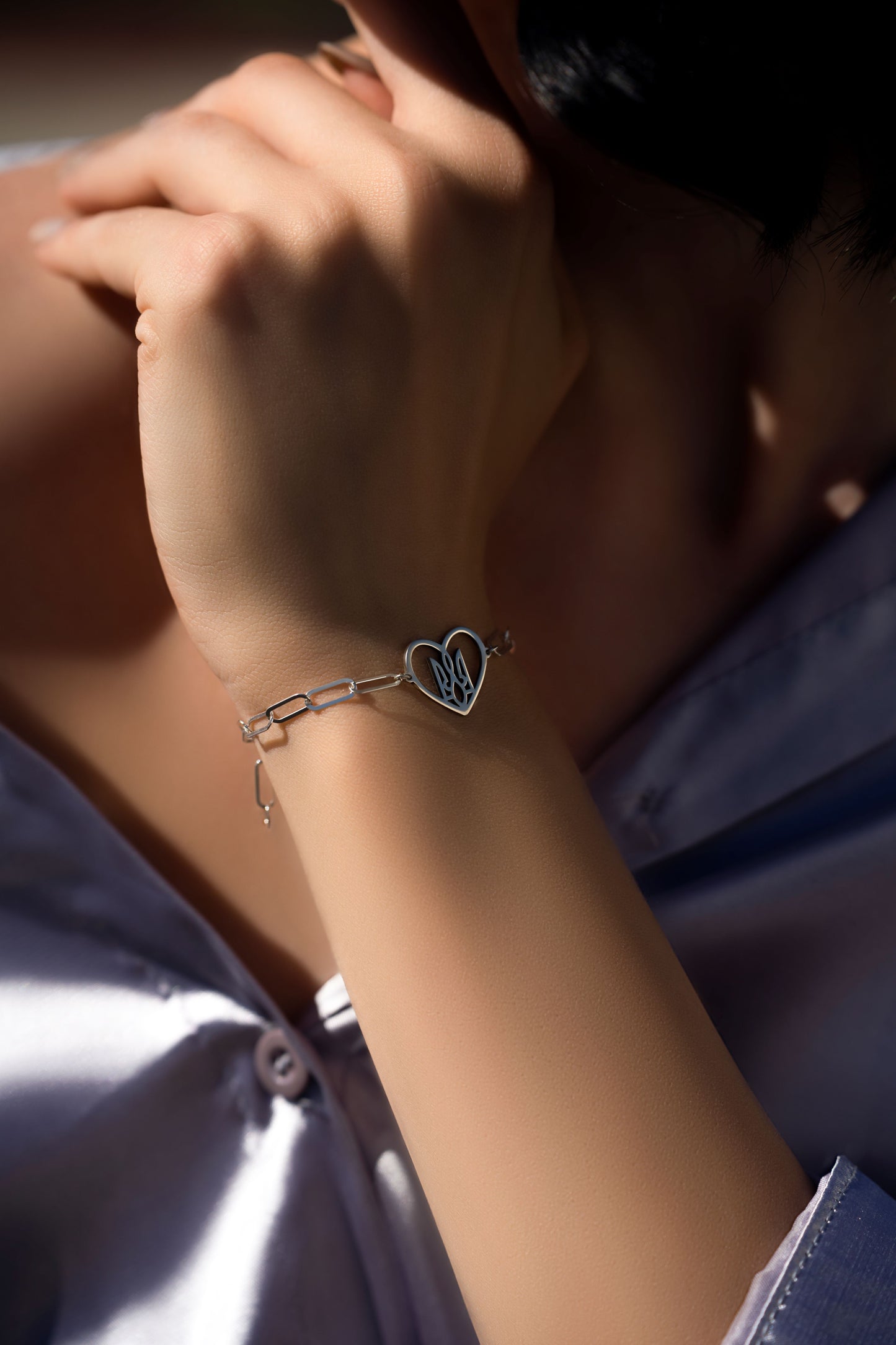 Bracelet with Trident in Heart