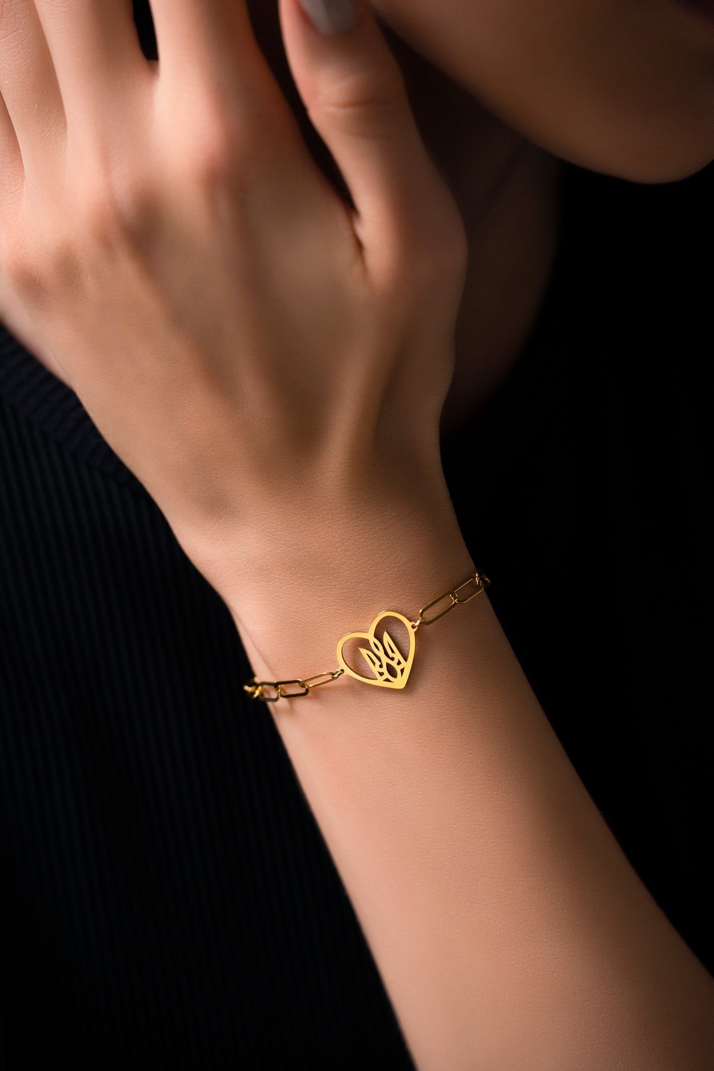 Bracelet with Trident in Heart