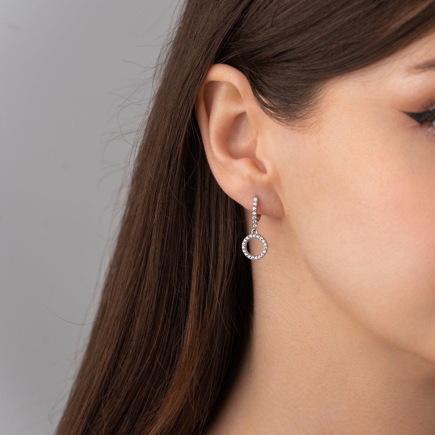 Pave Multi Stone Earrings