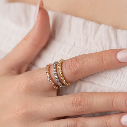 Stackable Pave Multi Stone Ring