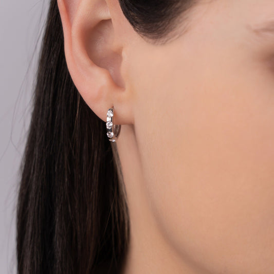 Multi Stone Stud Earrings Cubic Zirconia