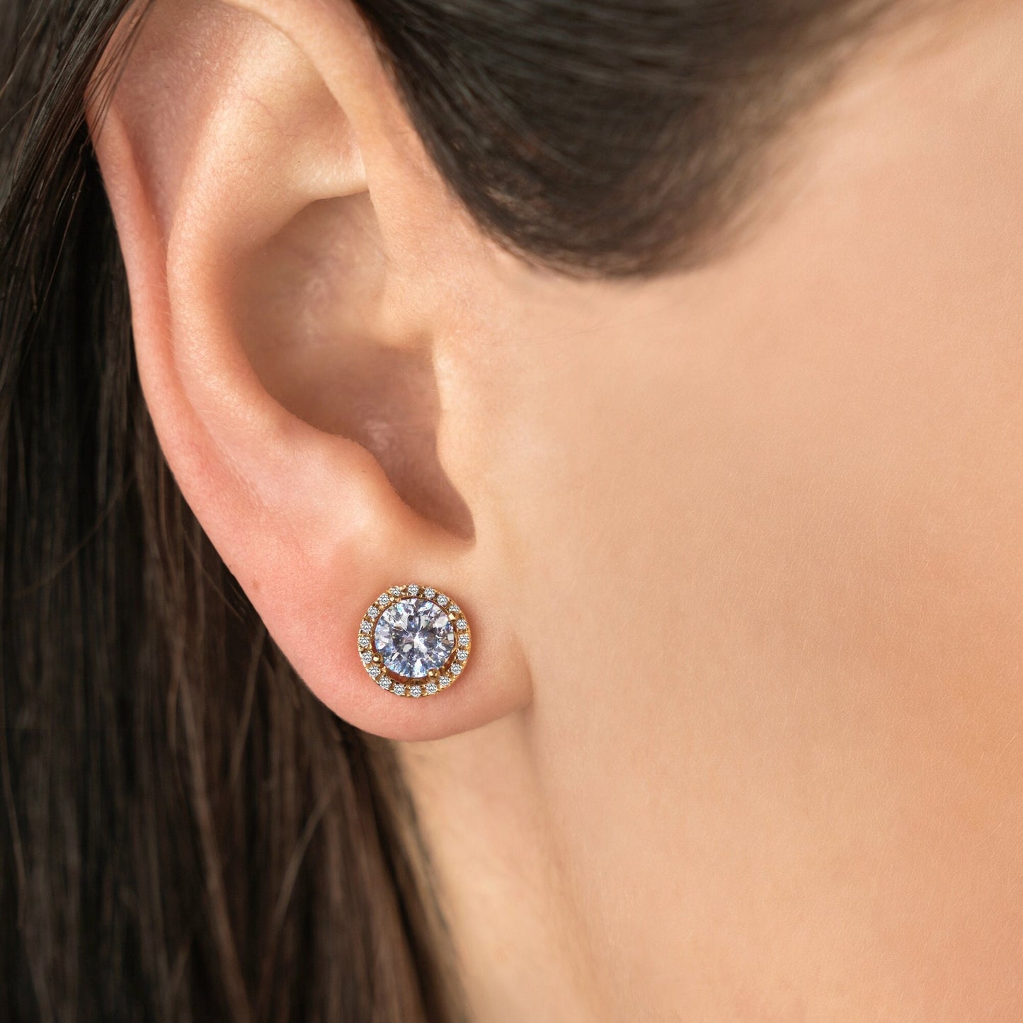Pave Multi Stone Earrings Cubic Zirconia