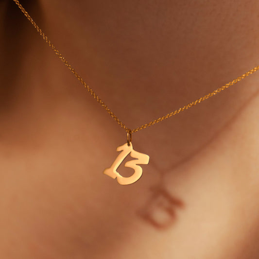 Pendant Necklace With Your Number