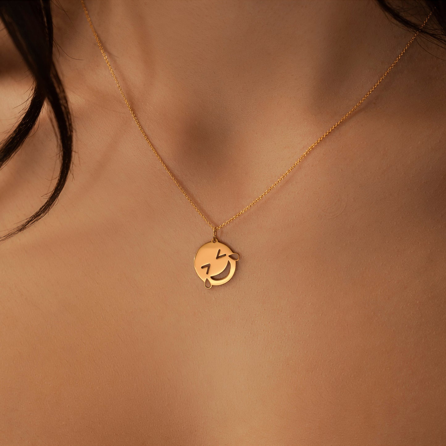 Pendant Laughing Smiley Face Necklace