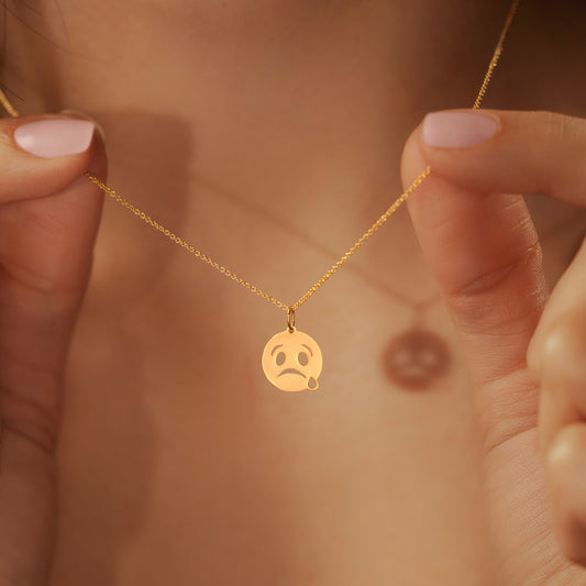 Pendant Sad Smiley Face Necklace