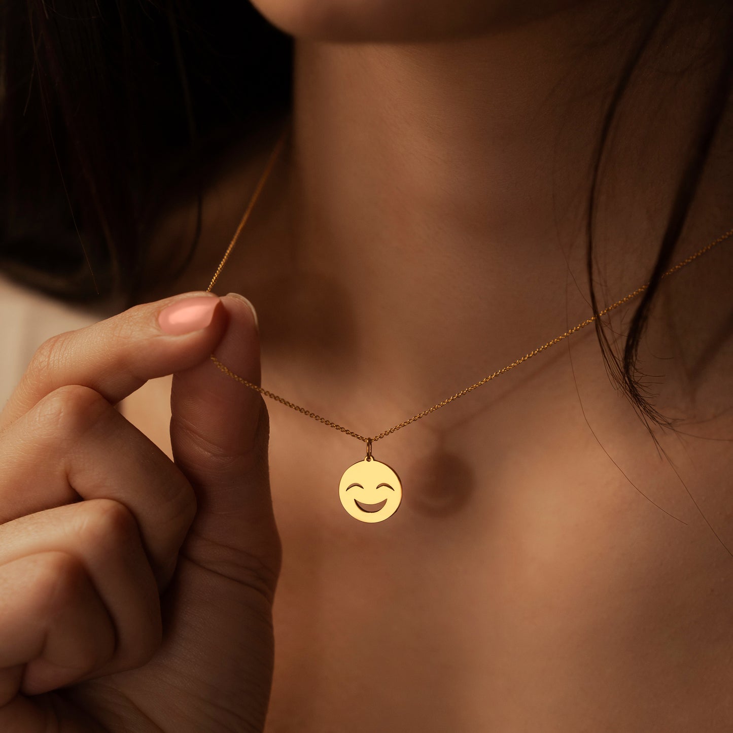 Pendant Happy Smiley Face Necklace