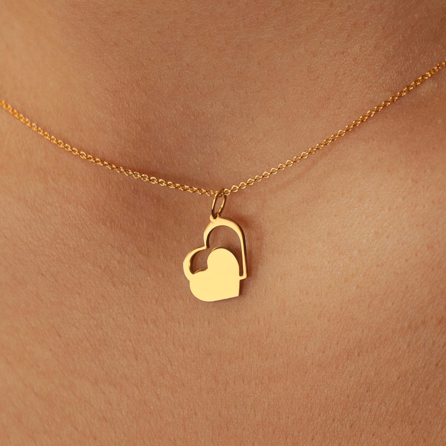 2 Mini Hearts Pendant Necklace