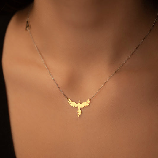 Dainty Rising Phoenix Pendant