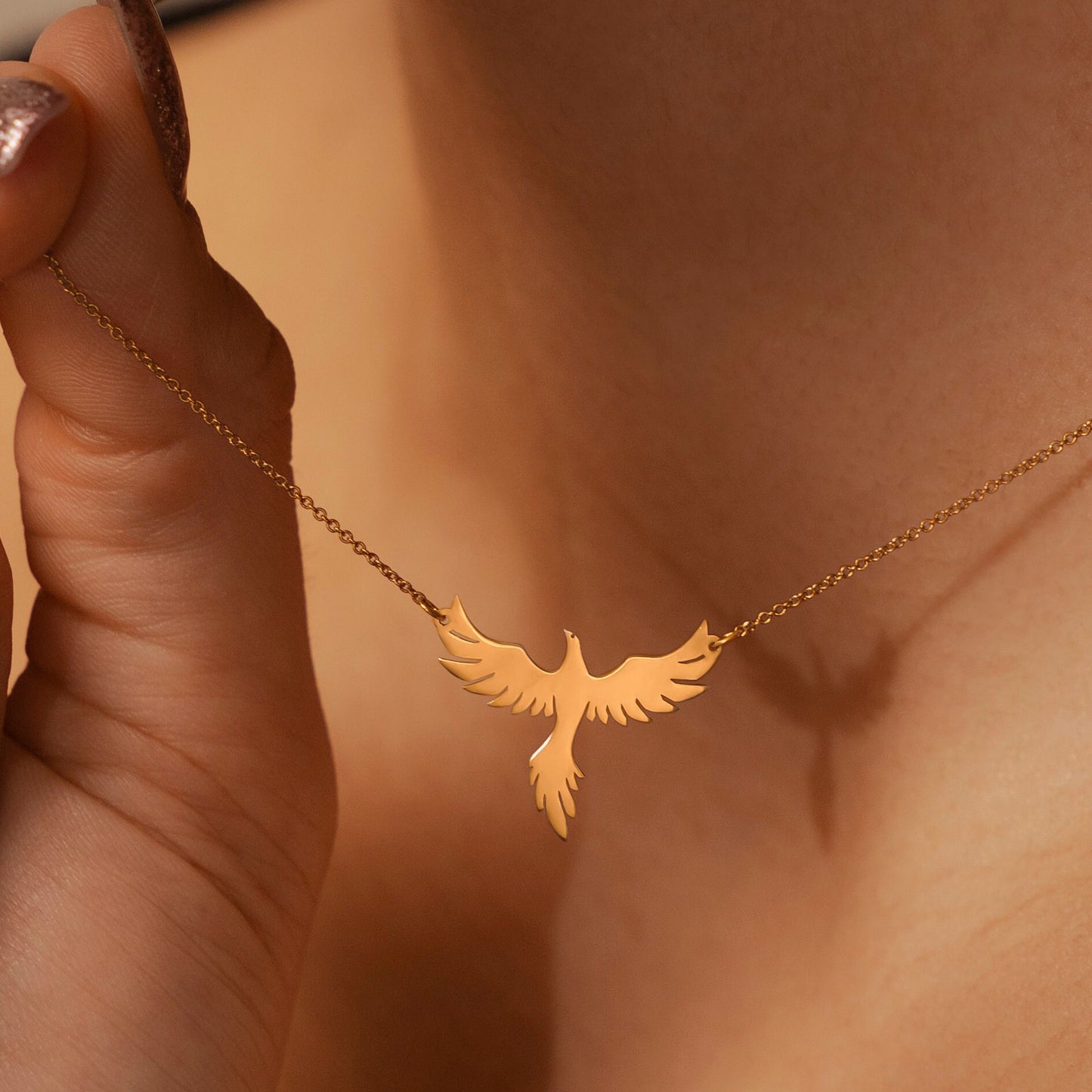 Rising Phoenix Pendant Necklace