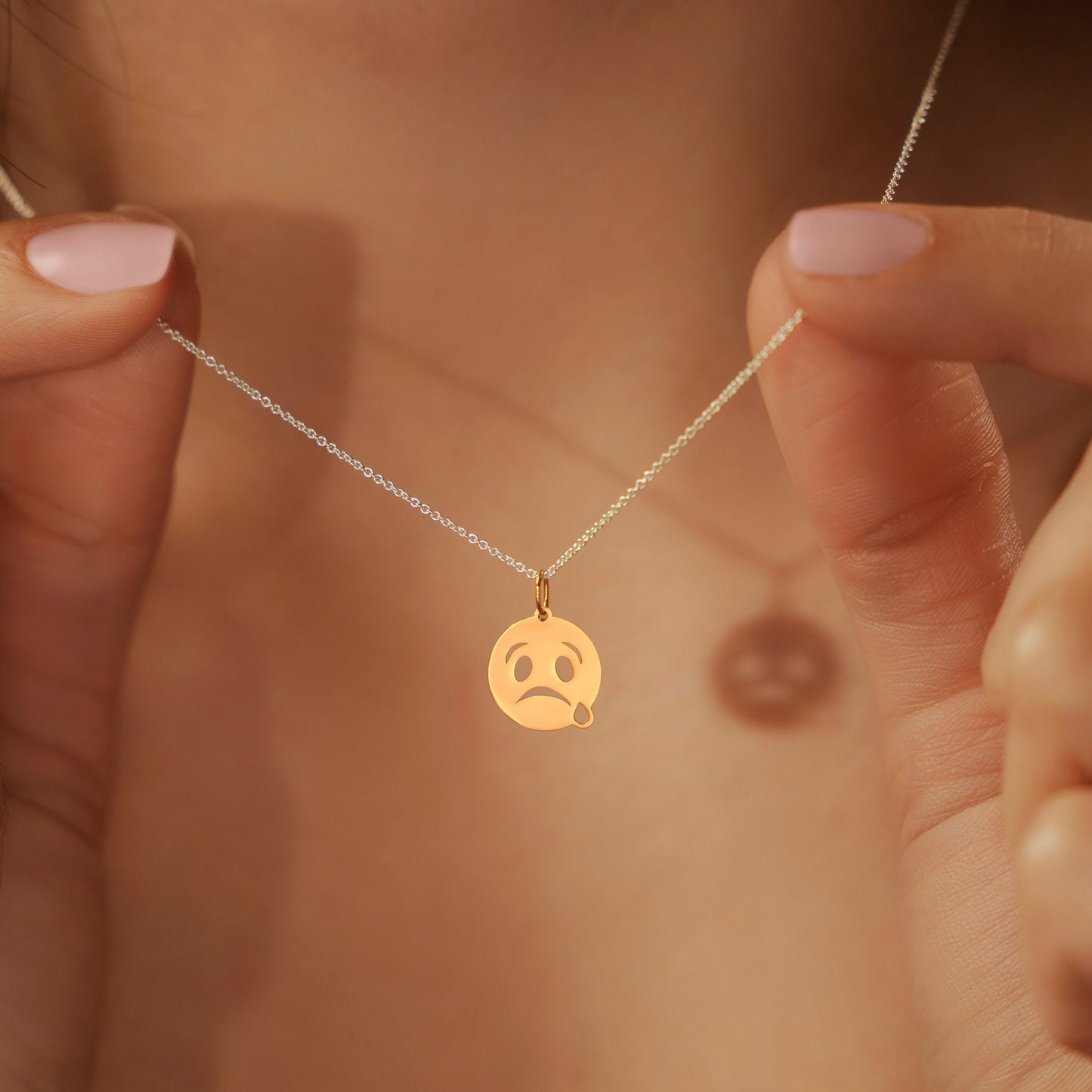 Pendant Sad Smiley Face Necklace