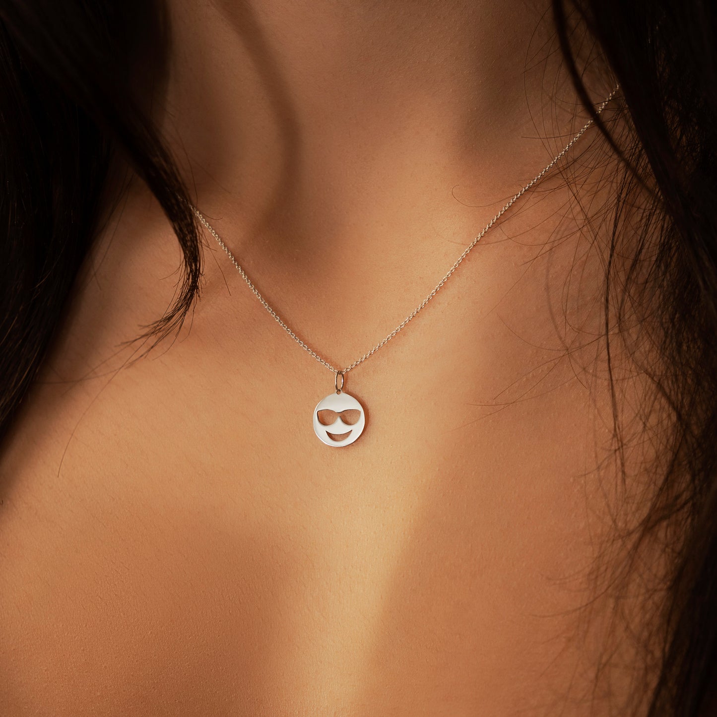 Pendant Smart Smiley Face Necklace